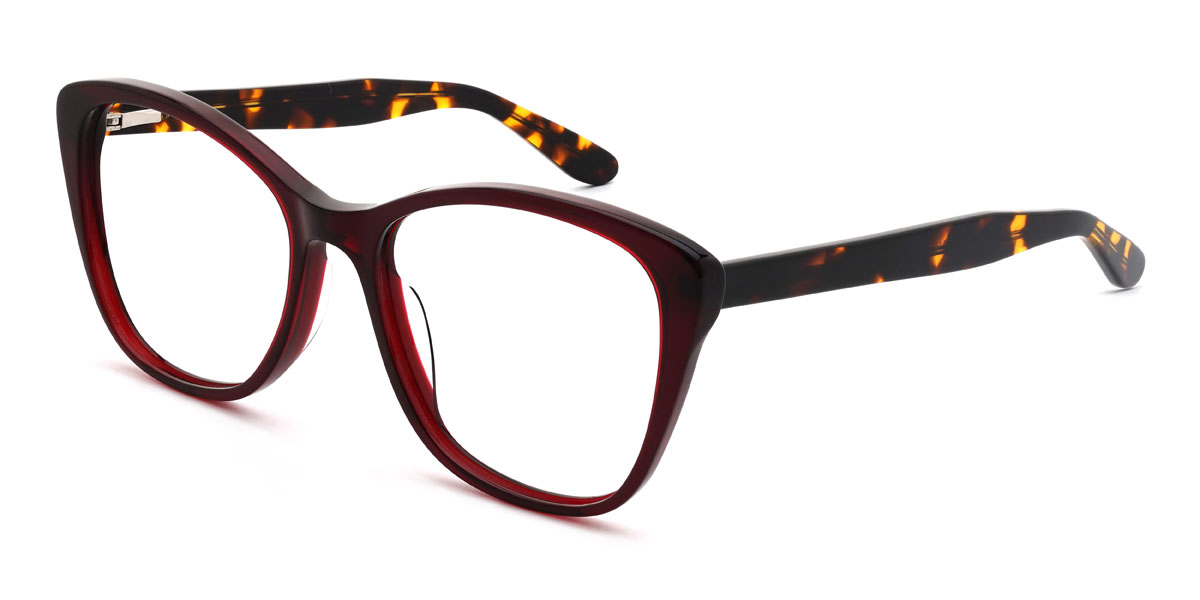 Wine Shahad Glasses - Cat Eye Glasses