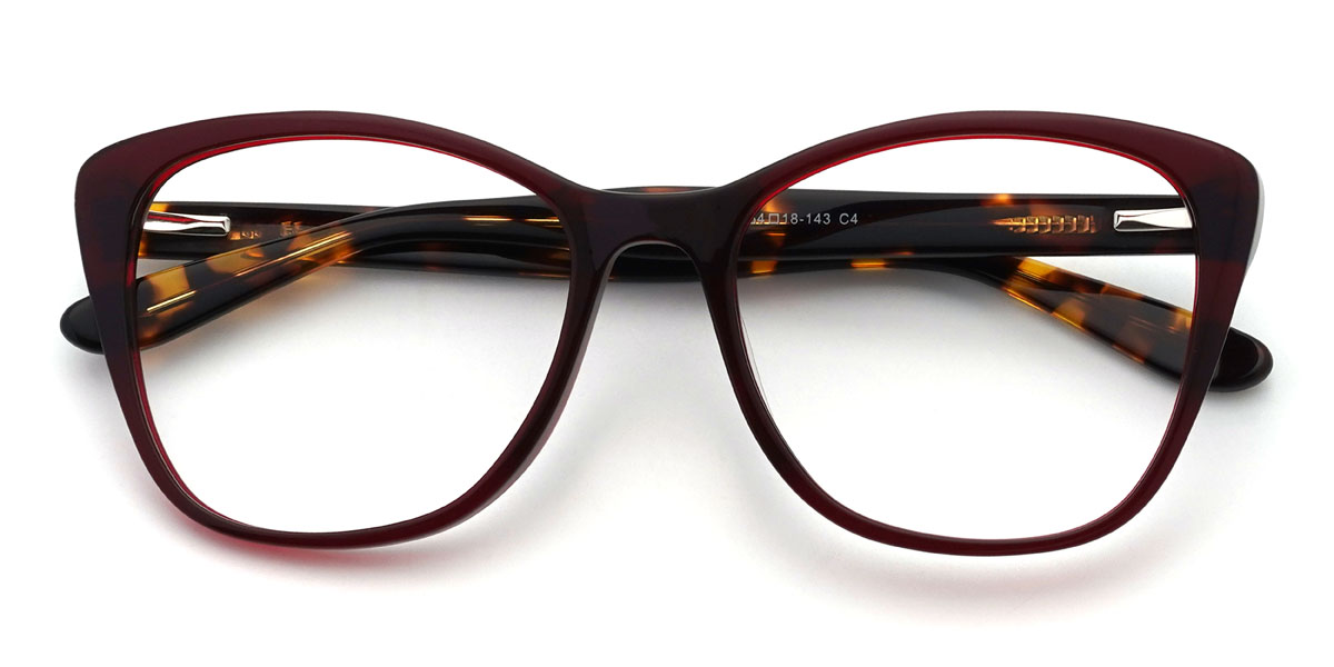 Wine Shahad Glasses - Cat Eye Glasses
