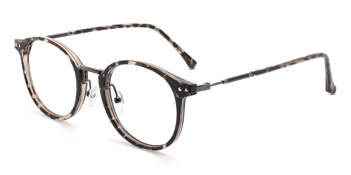 Grey Stripe Hampton Glasses - Oval Glasses