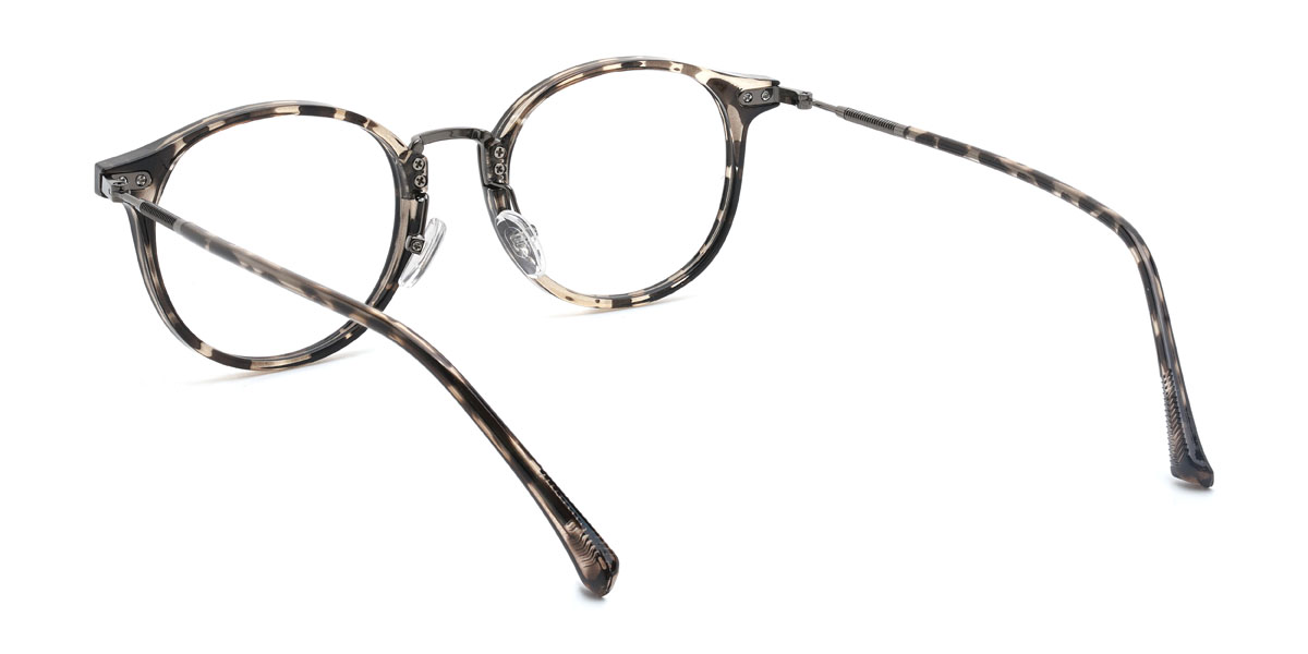 Grey Stripe Hampton Glasses - Oval Glasses
