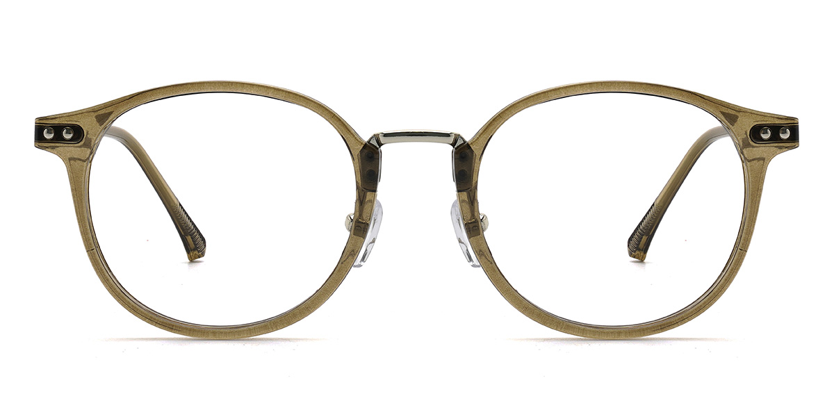 Olive Green Hampton - Oval Glasses