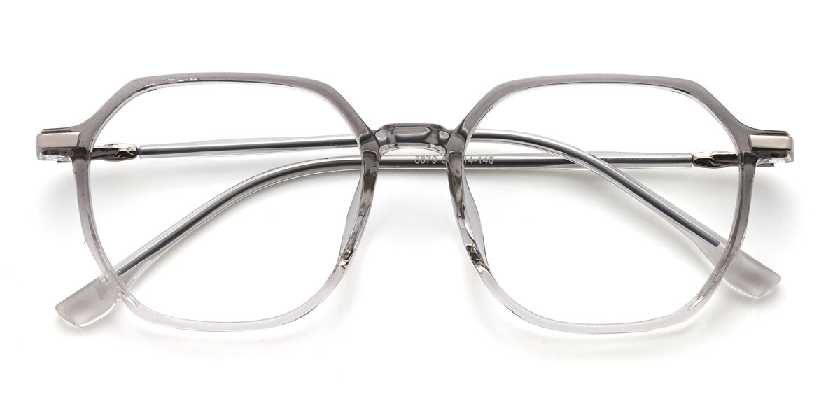 Gradient Grey Georgiana Glasses - Oval Glasses