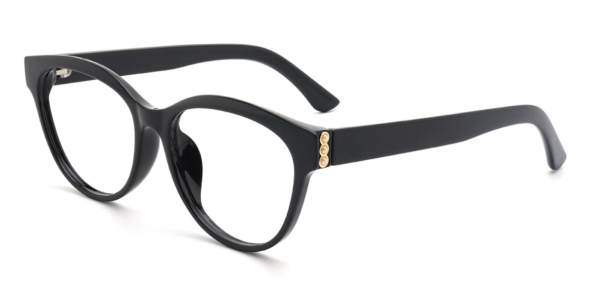 Black Rehmat Glasses - Cat Eye Glasses