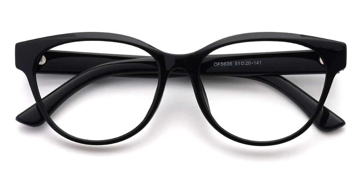 Black Rehmat Glasses - Cat Eye Glasses