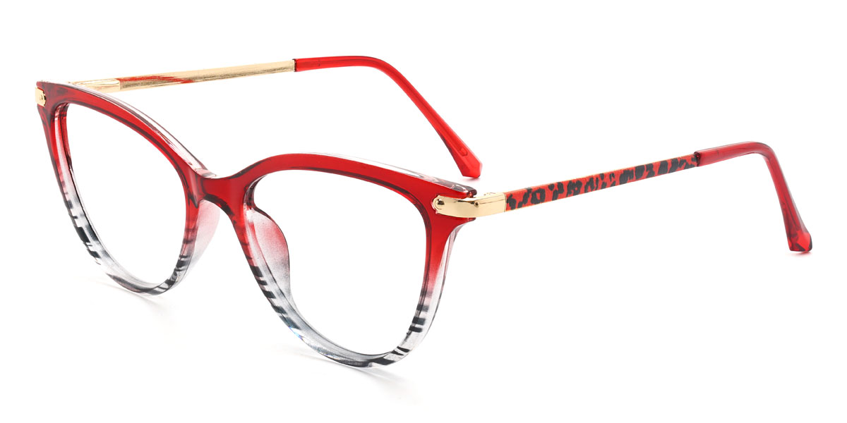 Red Grey Tortoiseshell Astraea Glasses - Cat Eye Glasses