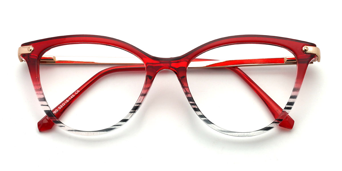 Red Grey Tortoiseshell Astraea Glasses - Cat Eye Glasses