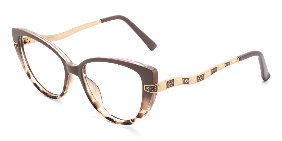 Brown Tortoiseshell Manal Glasses - Cat Eye Glasses