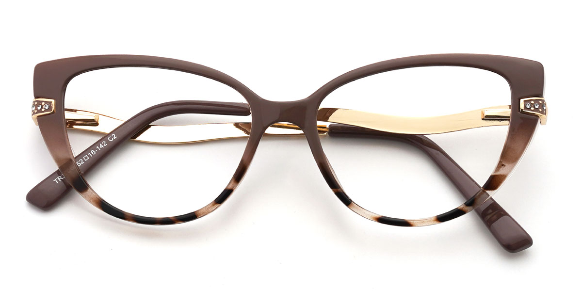 Brown Tortoiseshell Manal Glasses - Cat Eye Glasses