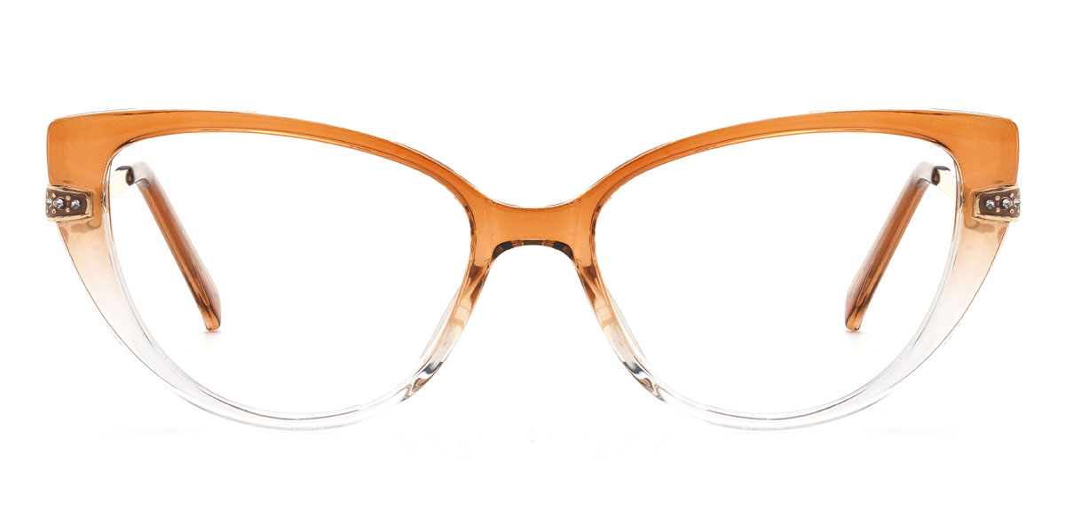 Gradient Orange Manal - Cat Eye Glasses