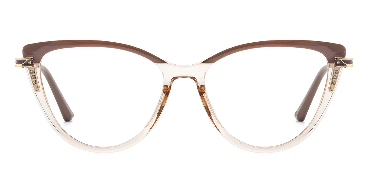 Cameo Braun Champagner Purity Brille - Cat Eye Glasses