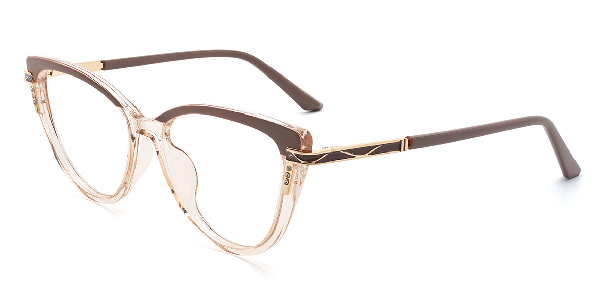 Cameo Braun Champagner Purity Brille - Cat Eye Glasses