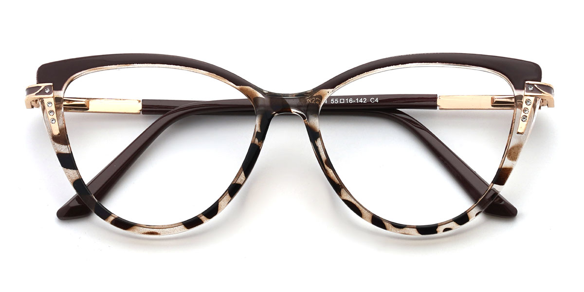 Marrom Tartaruga Purity Óculos - Cat Eye Glasses