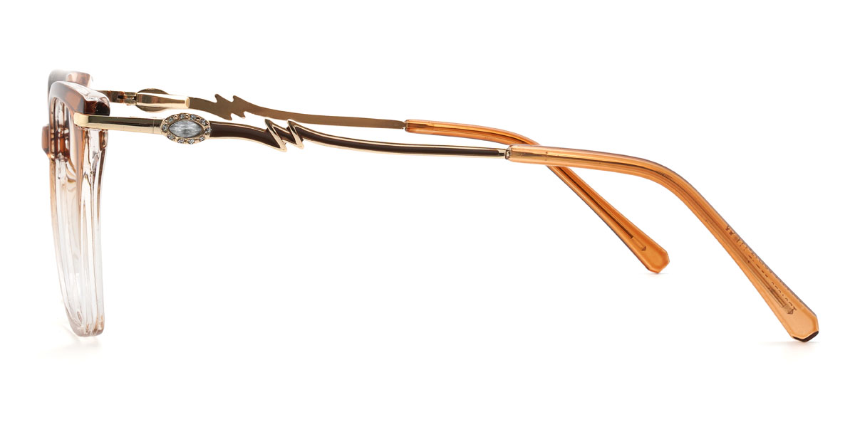 Gradient Orange Juana Glasses - Square Glasses