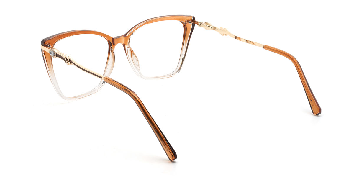 Gradient Orange Juana Glasses - Square Glasses