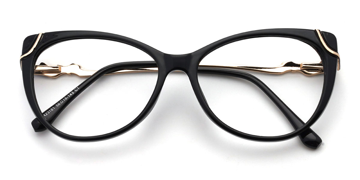 Preto Ileana Óculos - Cat Eye Glasses