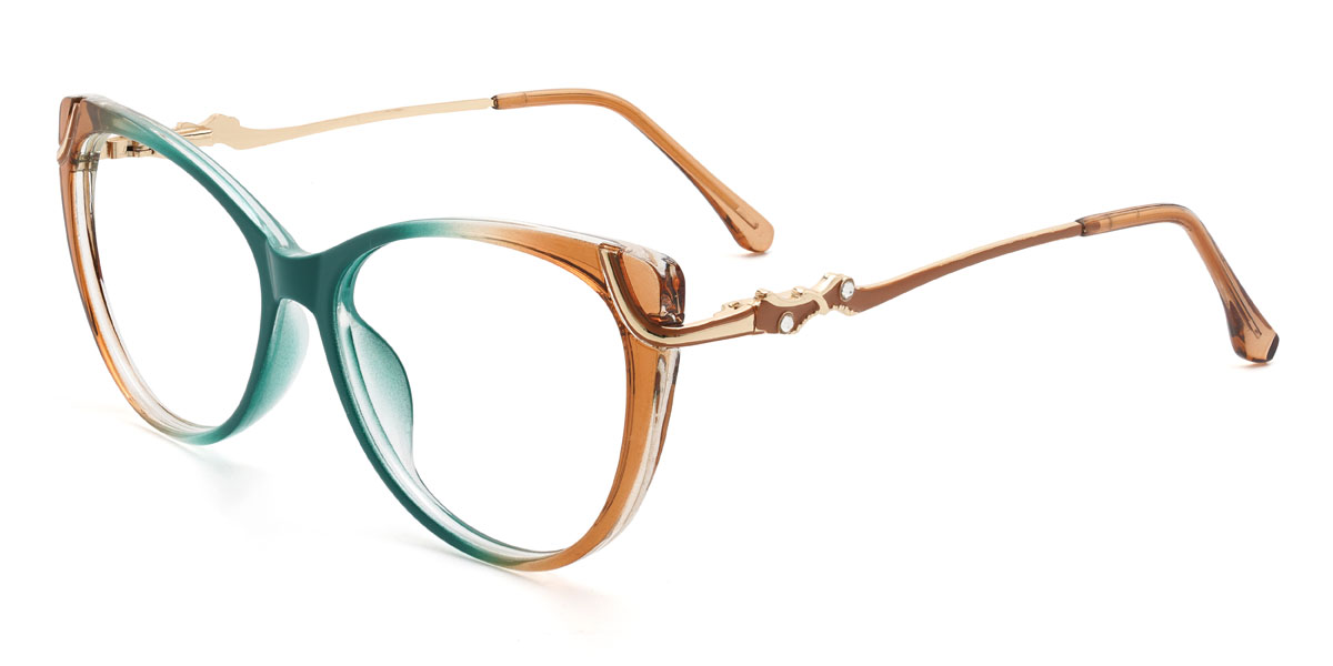 Naranja Verde Ileana Gafas - Cat Eye Glasses