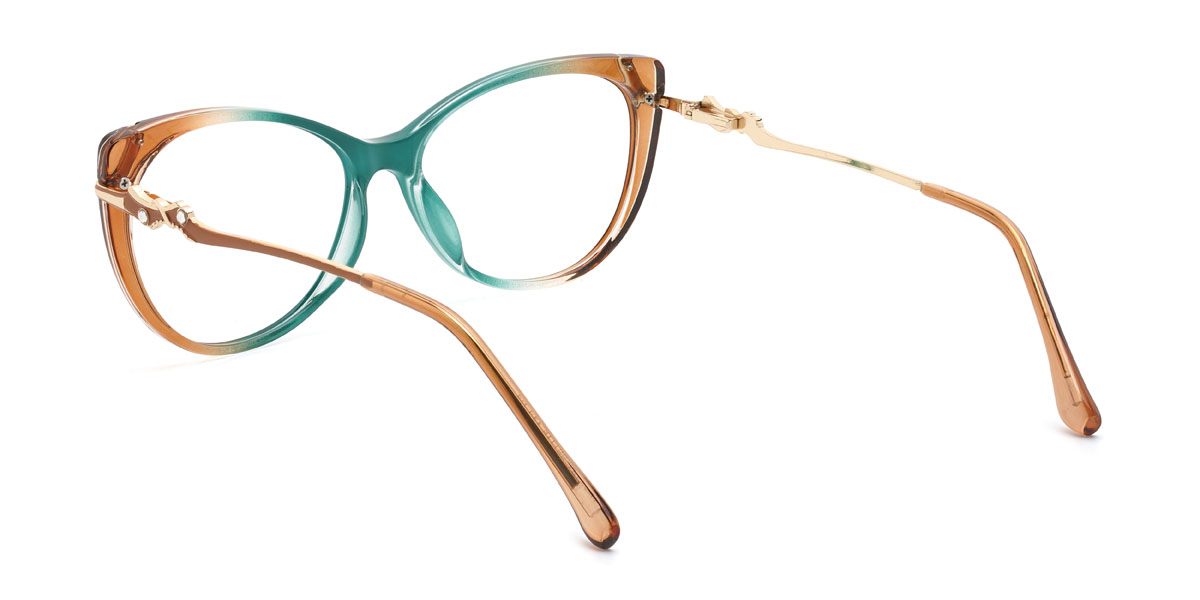Naranja Verde Ileana Gafas - Cat Eye Glasses