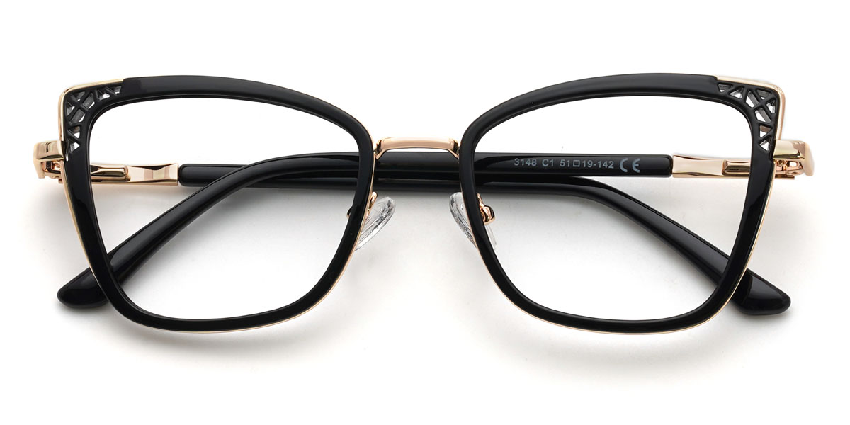 Negro Susie Gafas - Cat Eye Glasses