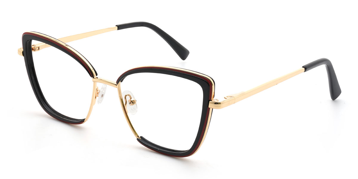 Black Ellena Glasses - Cat Eye Glasses