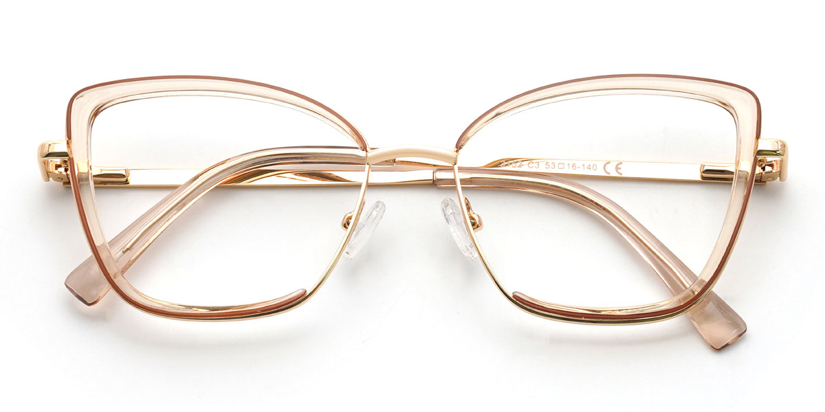 Champagne Ellena Glasses - Cat Eye Glasses