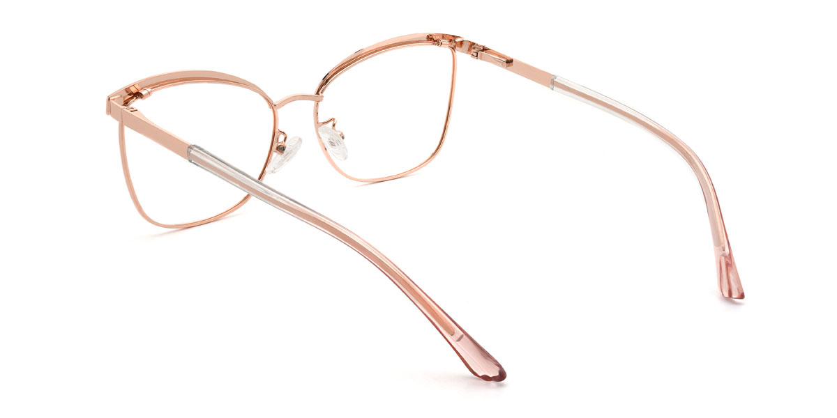 Rose Gold Pink Blakeley Glasses - Rectangle Glasses
