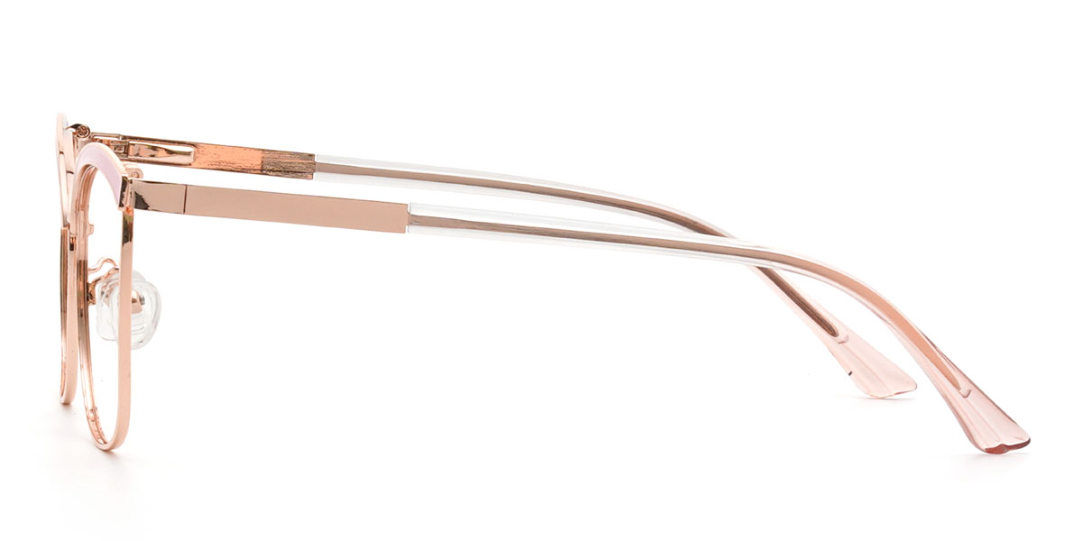 Rose Gold Pink Blakeley Glasses - Rectangle Glasses