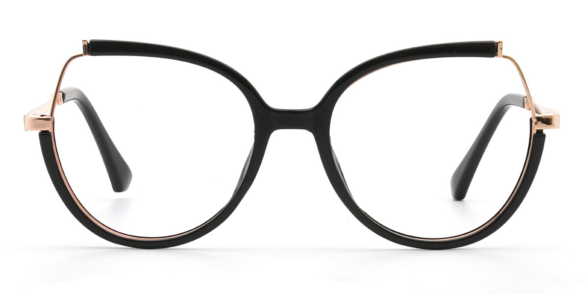 Black Clarice Glasses - Oval Glasses