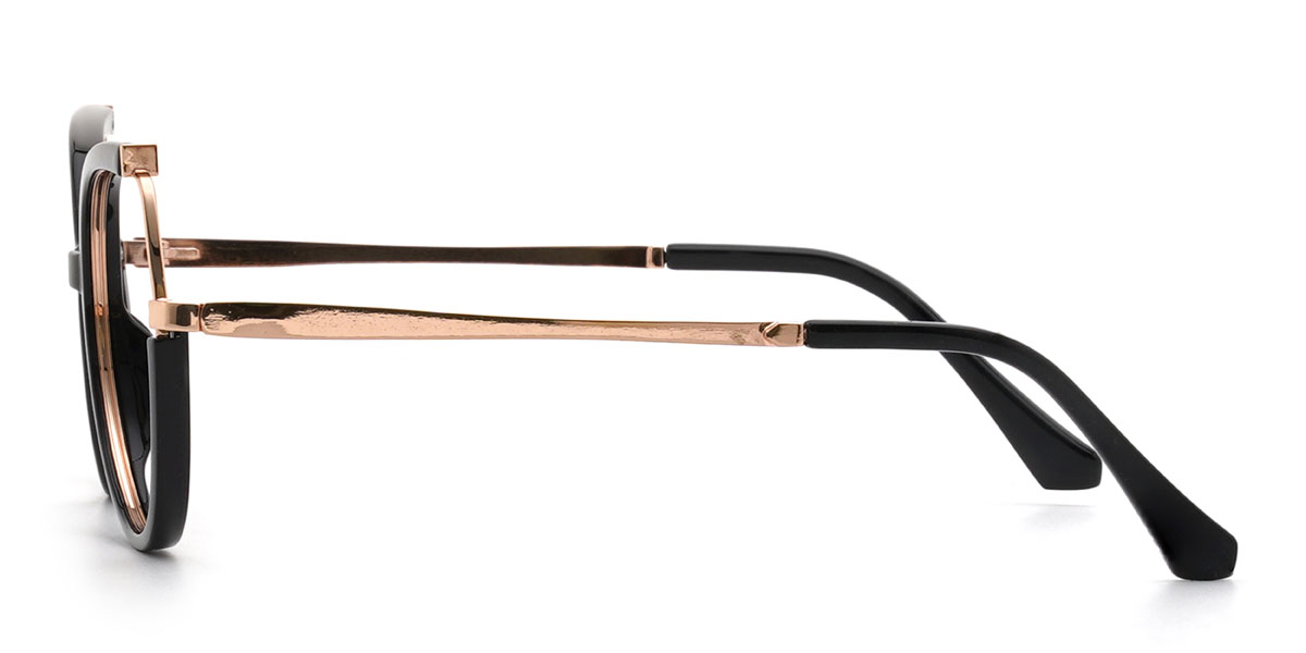 Black Clarice Glasses - Oval Glasses