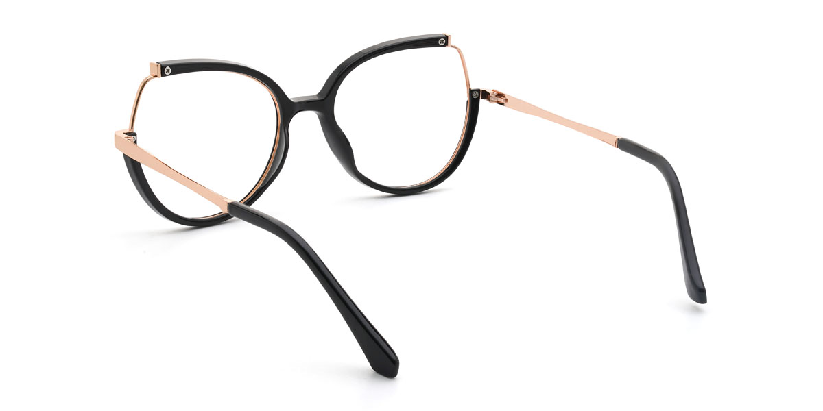 Black Clarice Glasses - Oval Glasses