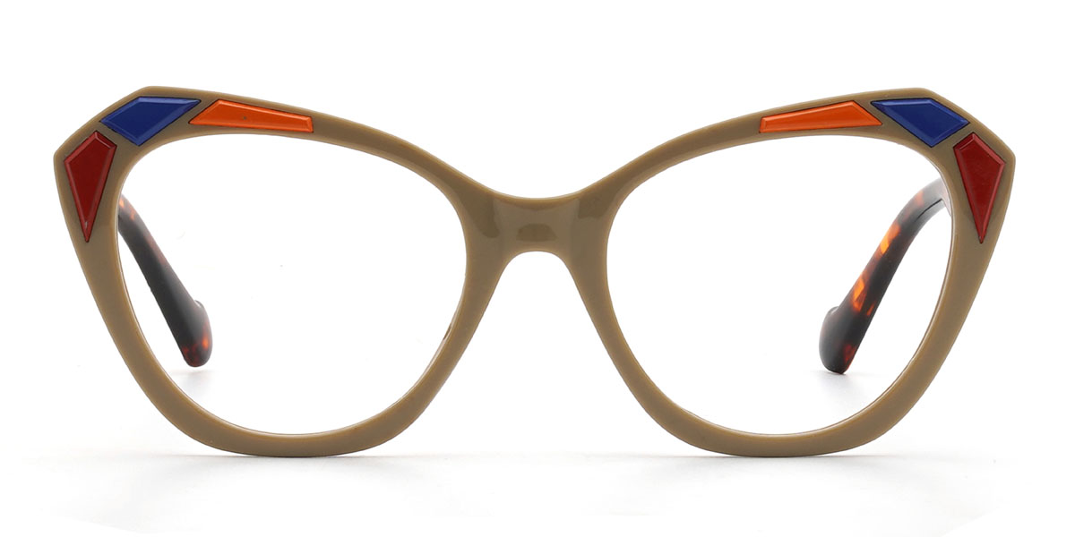 Khaki Kayne Glasses - Cat Eye Glasses