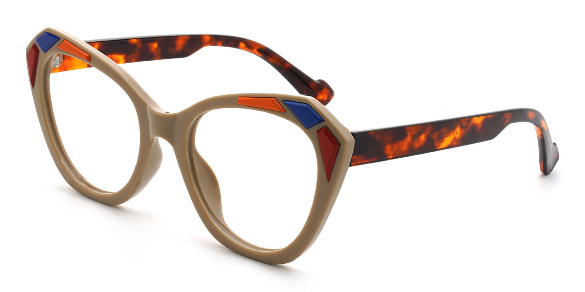 Khaki Kayne Glasses - Cat Eye Glasses