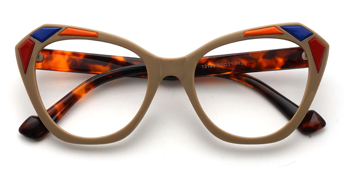 Khaki Kayne Glasses - Cat Eye Glasses