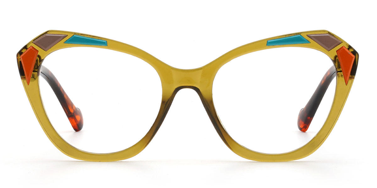 Olive Green Kayne - Cat Eye Glasses