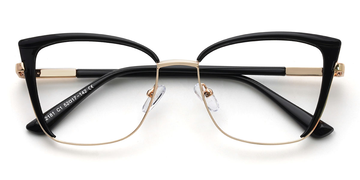 Negro Viktoria Gafas - Cat Eye Glasses