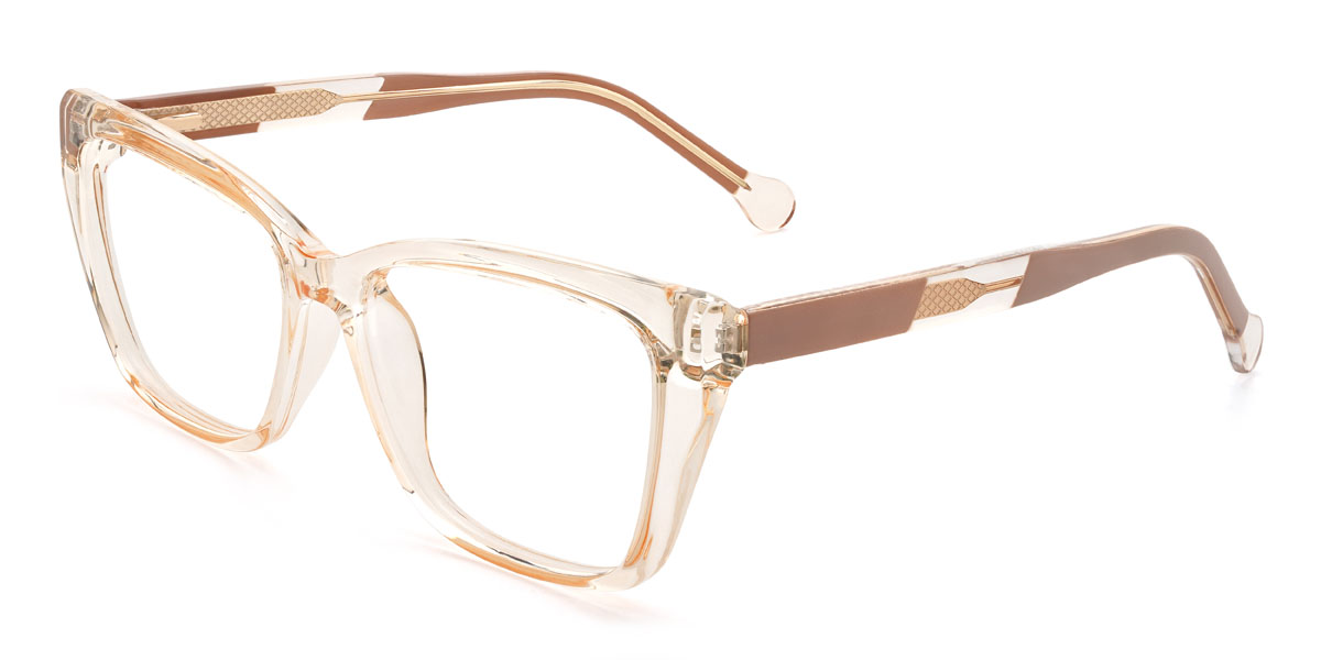 Champagne Daniela Glasses - Rectangle Glasses