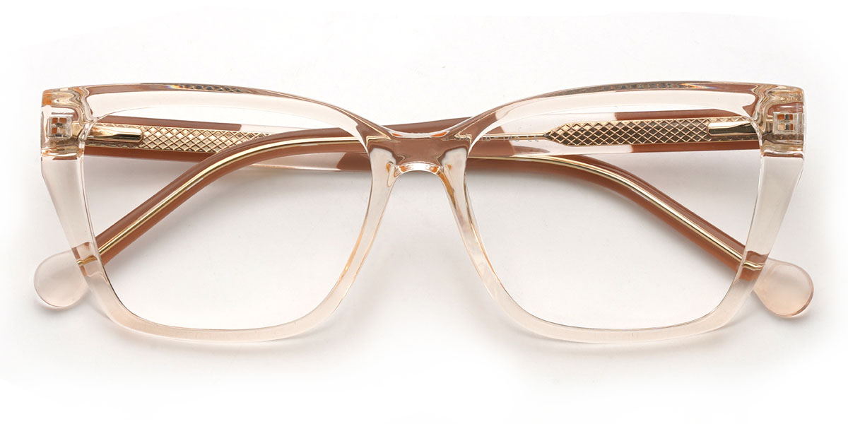 Champagne Daniela Glasses - Rectangle Glasses