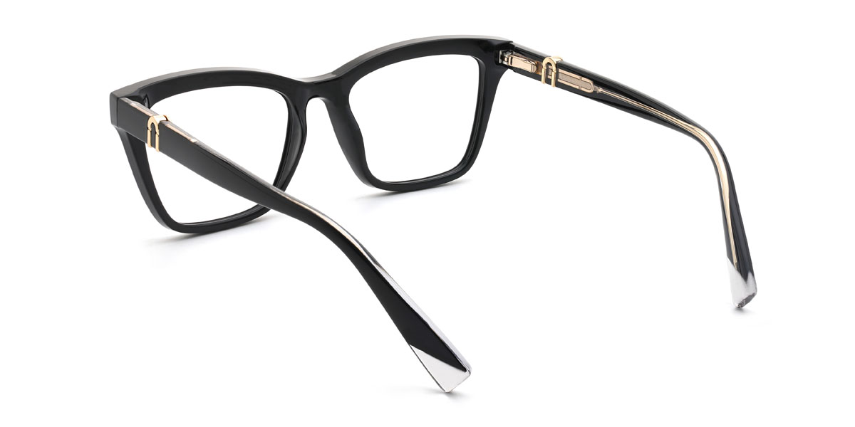 Black Farrah Glasses - Rectangle Glasses