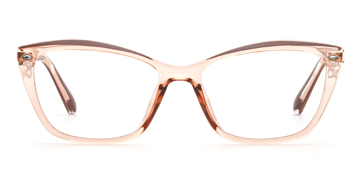Light Orange Quest - Rectangle Glasses