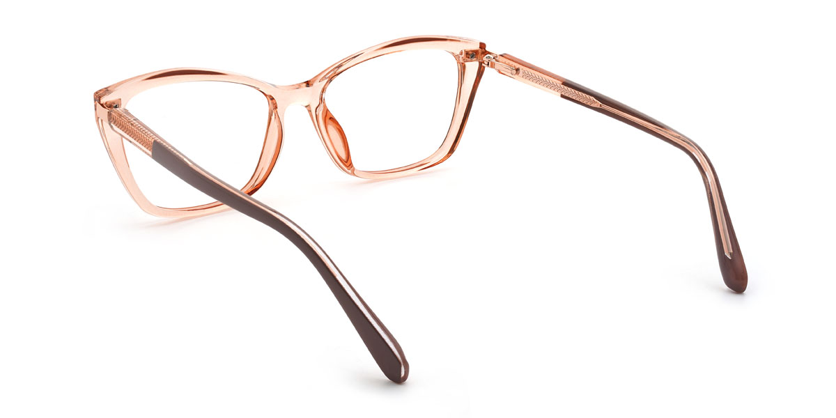 Light Orange Quest Glasses - Rectangle Glasses