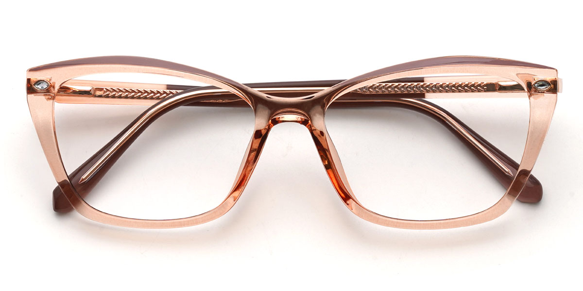 Light Orange Quest Glasses - Rectangle Glasses