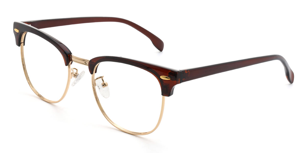 Marrón dorado Mubarak Gafas - Rectangle Glasses