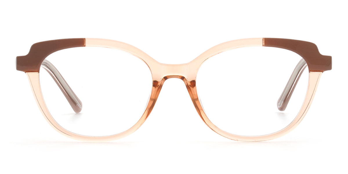 Light Orange Soleil - Rectangle Glasses