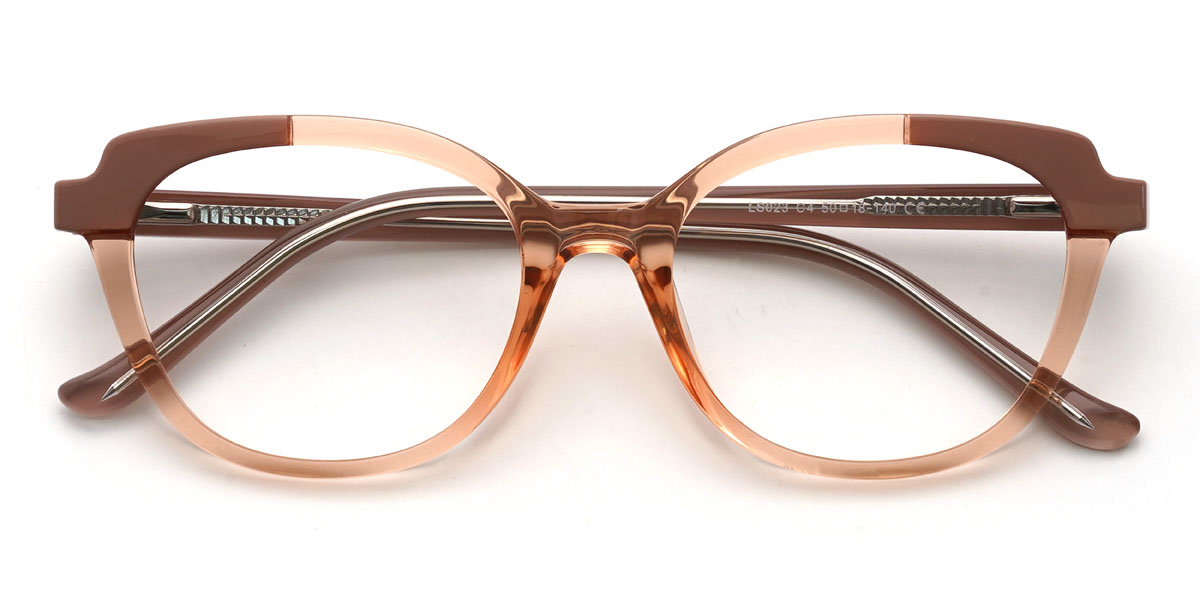 Light Orange Soleil Glasses - Rectangle Glasses