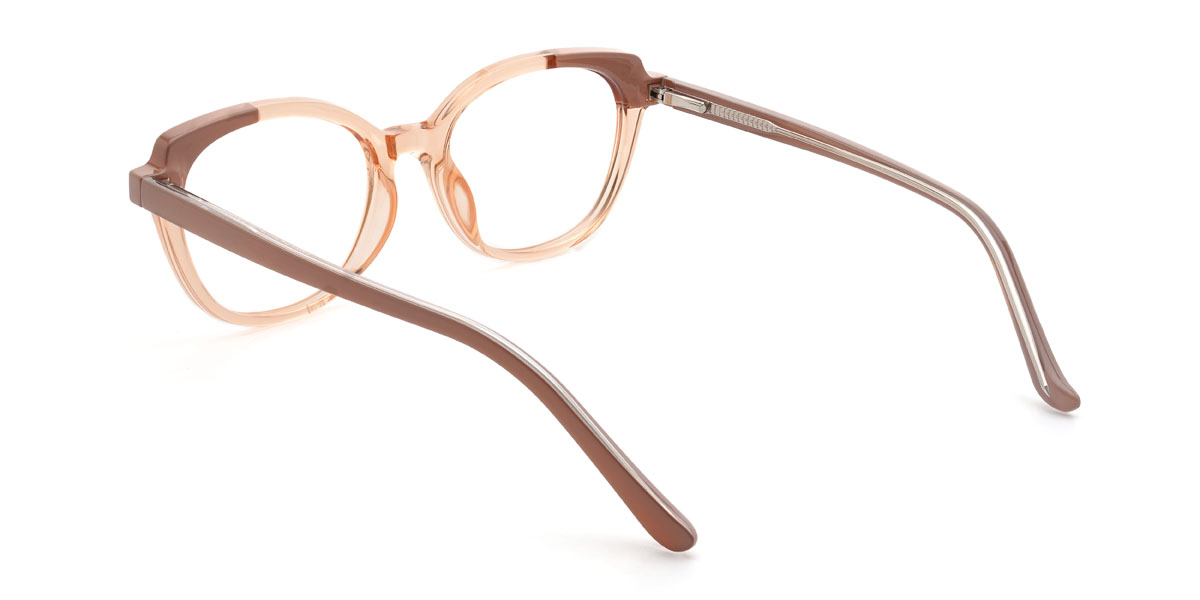 Light Orange Soleil Glasses - Rectangle Glasses