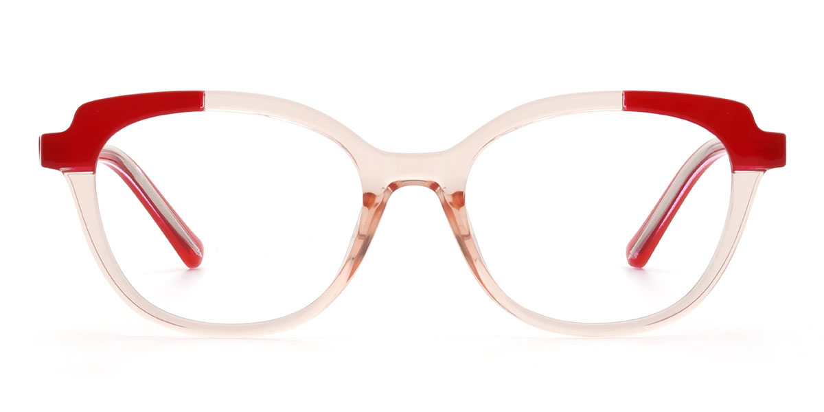 Light Pink Soleil Glasses - Rectangle Glasses