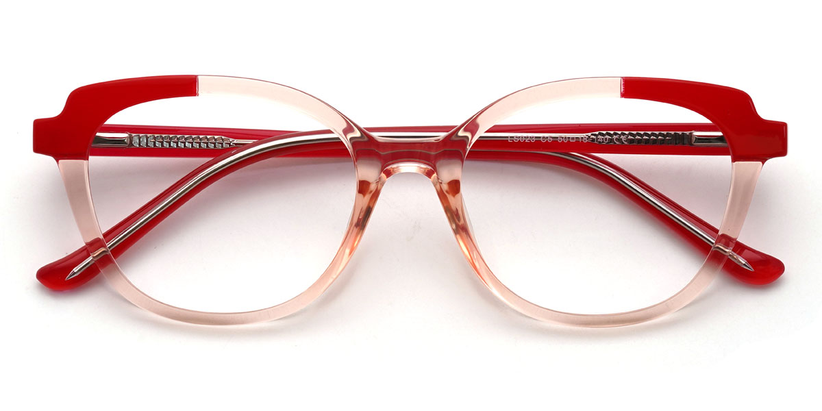 Light Pink Soleil Glasses - Rectangle Glasses