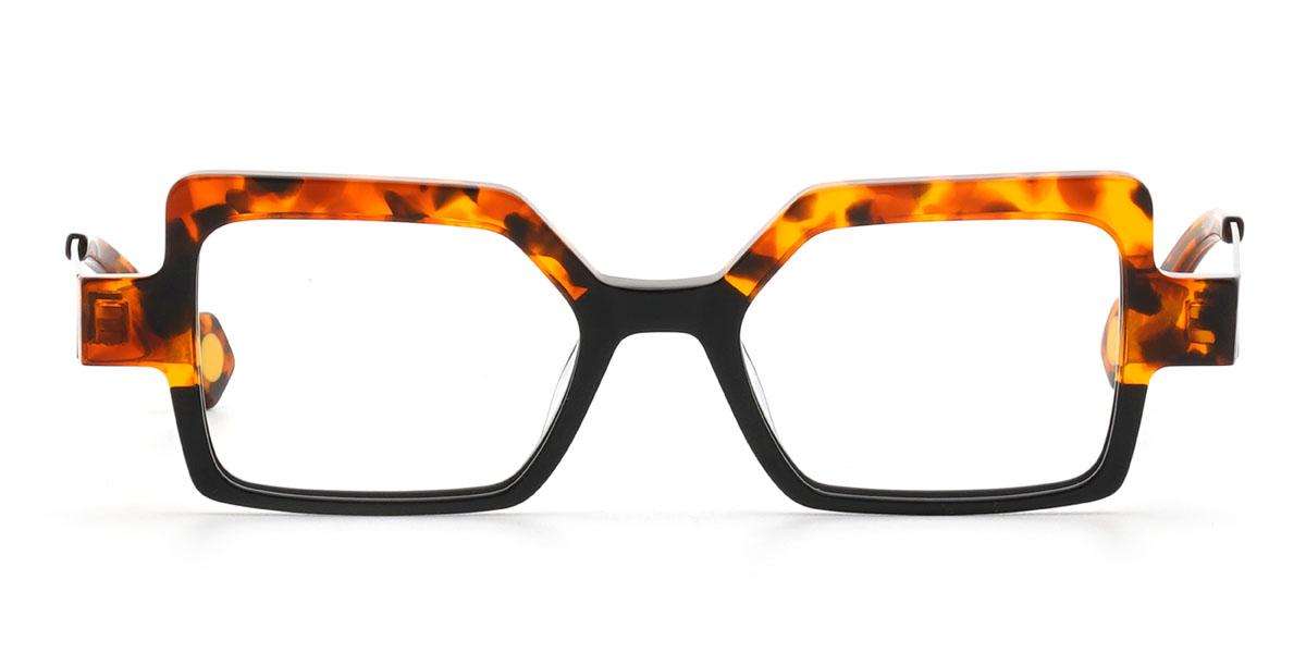 Black Tortoiseshell Veronika - Rectangle Glasses