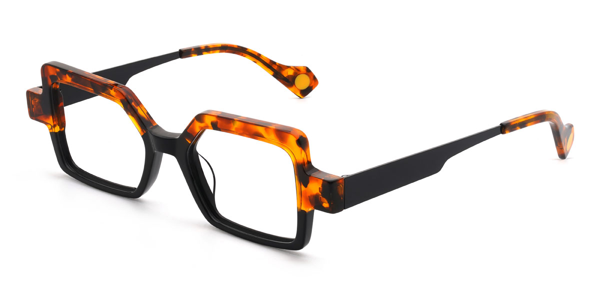 Caparazón de tortuga negro Veronika Gafas - Rectangle Glasses