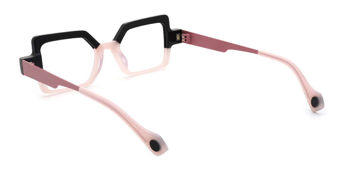 Black Pink Veronika Glasses - Rectangle Glasses
