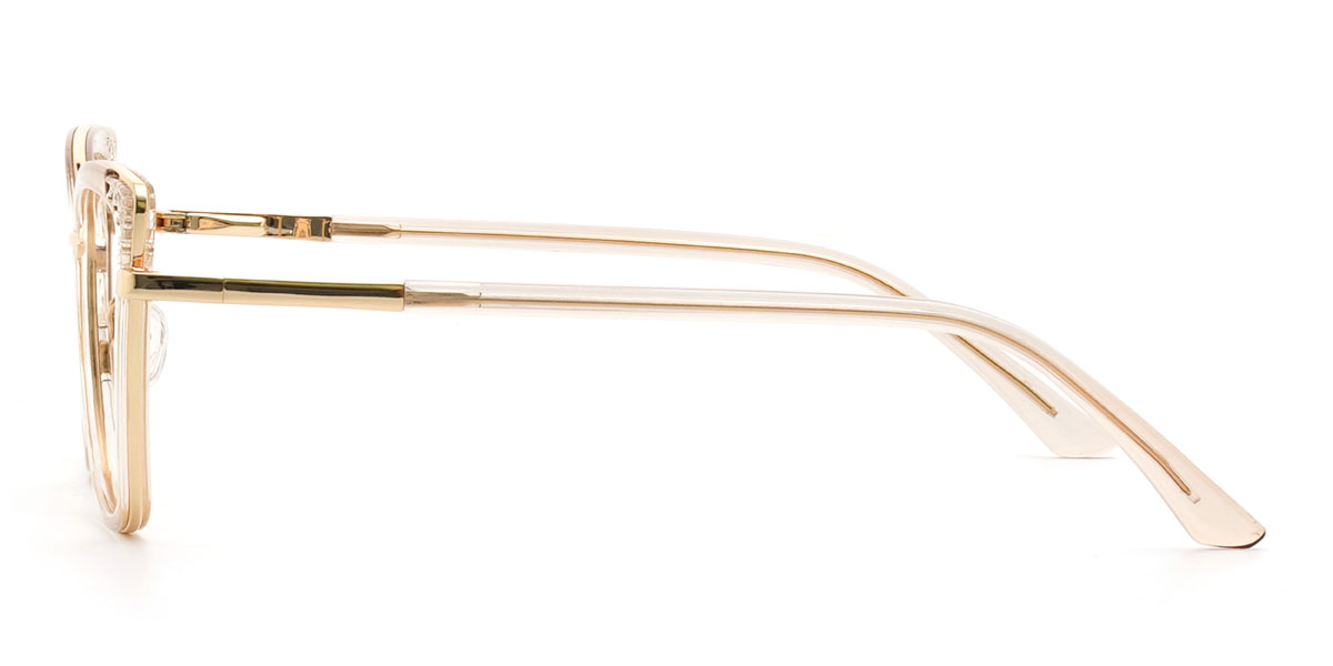 Champagne Paulette Glasses - Oval Glasses